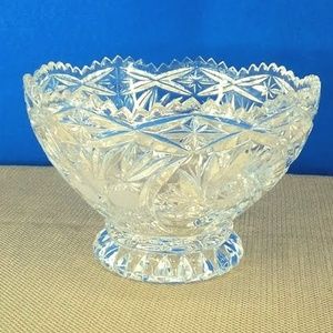 Beautiful Lead Crystal Cut Glass Bowl